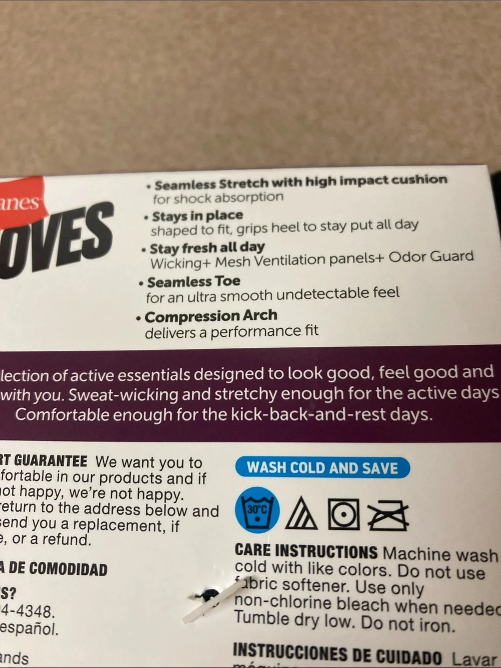 Hanes Moves ladies Black Mid Crew Athletic Socks - Pack of 3